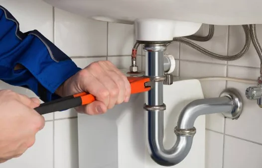 Plumber at work